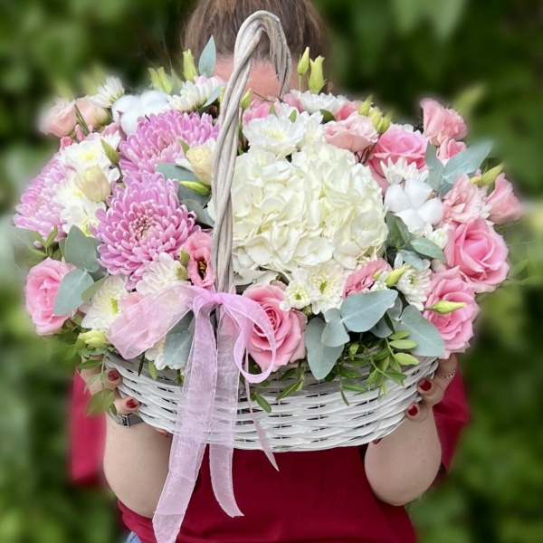 Цветы в корзине Радость лета