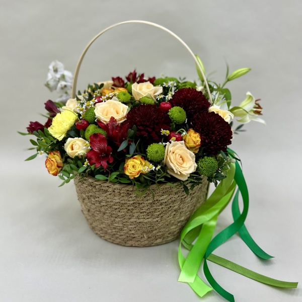 Цветы в корзине Базальт