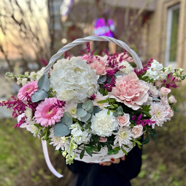 Цветы в корзине Цитата