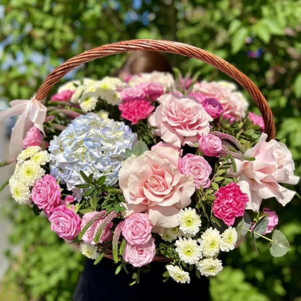 Цветы в корзине Чайная церемония