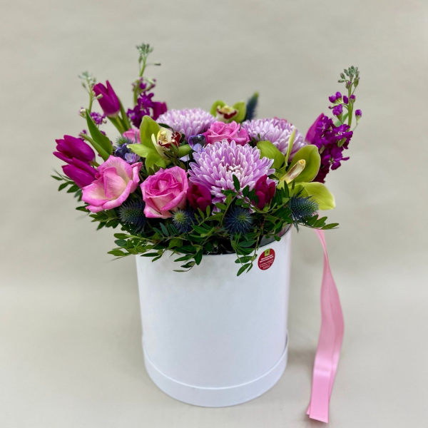 Цветы в коробке Амбре