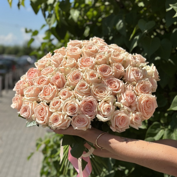 Роза Кремовая 40 см  41 шт.