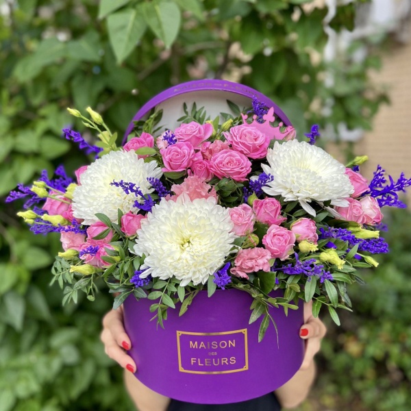 Цветы в коробке Глубокое сияние